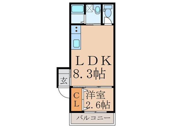 ブルーマリヌG棟の物件間取画像